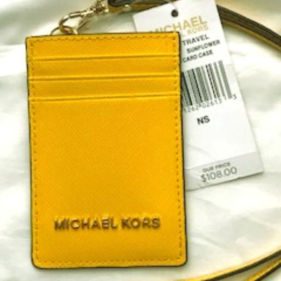 michael kors id lanyard badge holder